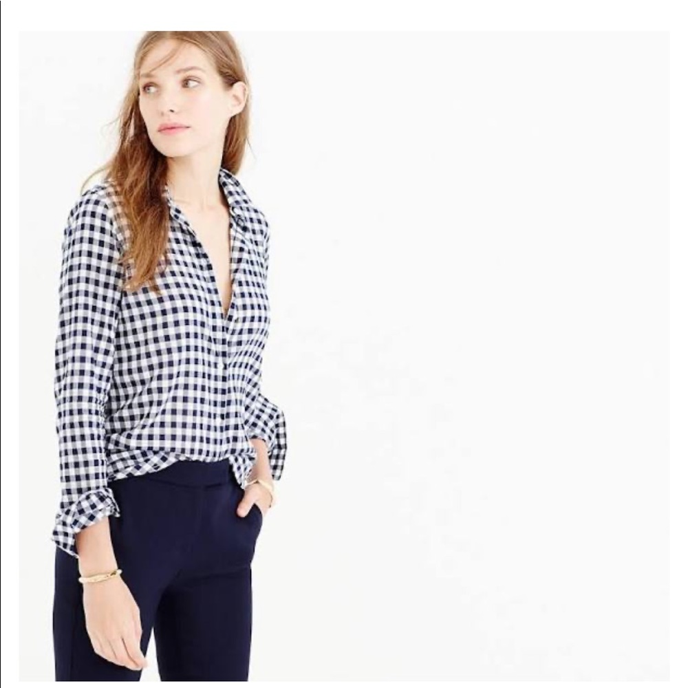 Jcrew cotton gingham shirt
